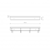 Beżowa prostokątna podsufitka natynkowa 78cm max 12 lamp do systemu CAMELEON CANOPY C 780 BEIGE 12065 Nowodvorski Lighting